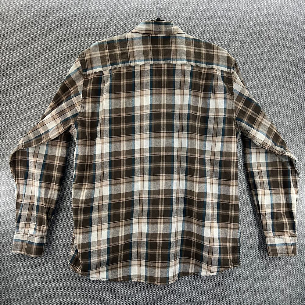Wrangler Mens 100% Cotton Lightweight Long Sleeve Casual Plaid Button Up Shirt L - Picture 11 of 12